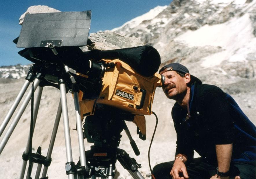 IMAX camera filming on location