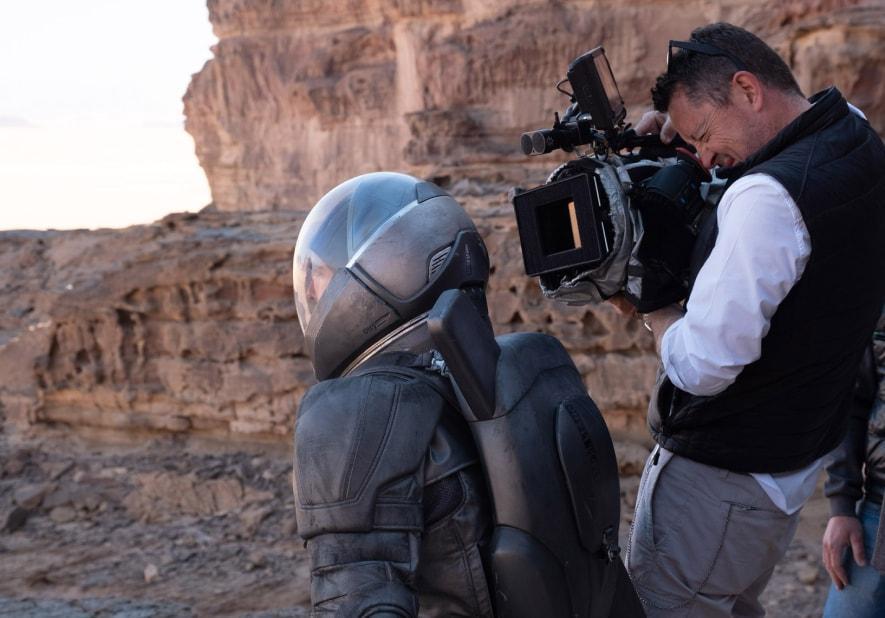 Denis Villeneuve filming Dune with IMAX camera